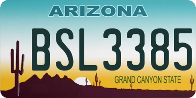 AZ license plate BSL3385