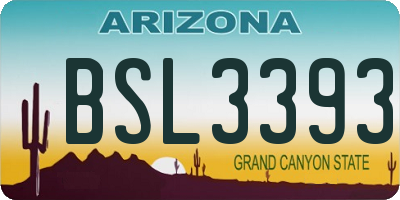 AZ license plate BSL3393