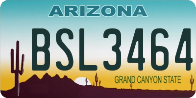 AZ license plate BSL3464