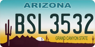 AZ license plate BSL3532