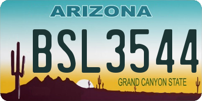 AZ license plate BSL3544