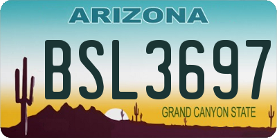 AZ license plate BSL3697