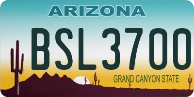 AZ license plate BSL3700