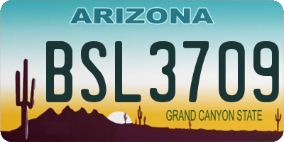 AZ license plate BSL3709
