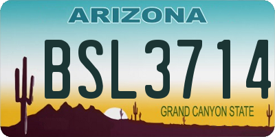 AZ license plate BSL3714