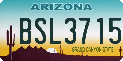 AZ license plate BSL3715