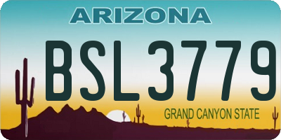 AZ license plate BSL3779