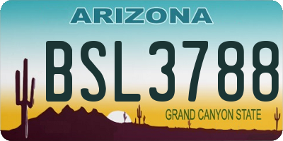AZ license plate BSL3788