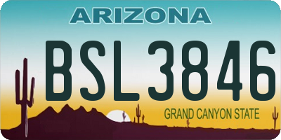 AZ license plate BSL3846