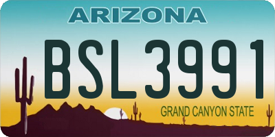 AZ license plate BSL3991