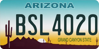 AZ license plate BSL4020