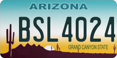 AZ license plate BSL4024