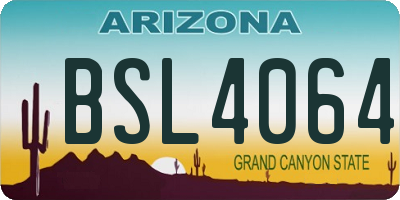 AZ license plate BSL4064