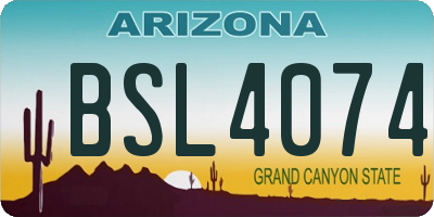 AZ license plate BSL4074