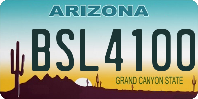 AZ license plate BSL4100