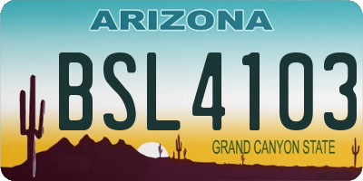 AZ license plate BSL4103