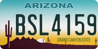AZ license plate BSL4159