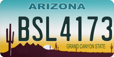 AZ license plate BSL4173