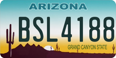 AZ license plate BSL4188