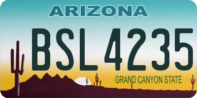 AZ license plate BSL4235