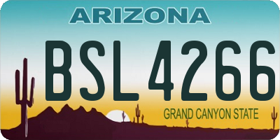 AZ license plate BSL4266