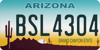 AZ license plate BSL4304