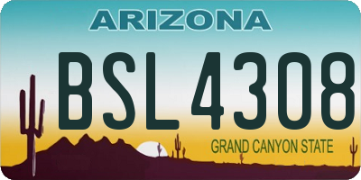 AZ license plate BSL4308