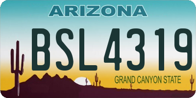 AZ license plate BSL4319
