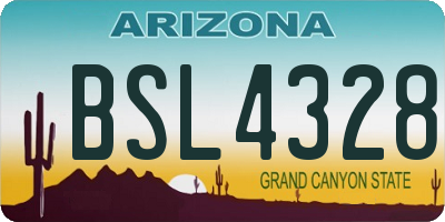 AZ license plate BSL4328