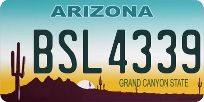AZ license plate BSL4339