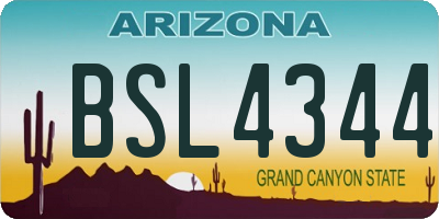 AZ license plate BSL4344