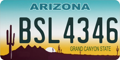 AZ license plate BSL4346