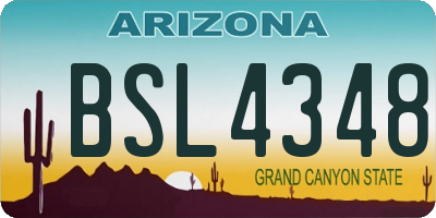 AZ license plate BSL4348
