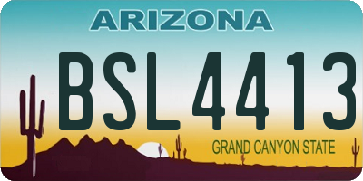 AZ license plate BSL4413