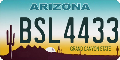 AZ license plate BSL4433