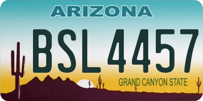 AZ license plate BSL4457