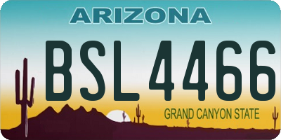 AZ license plate BSL4466