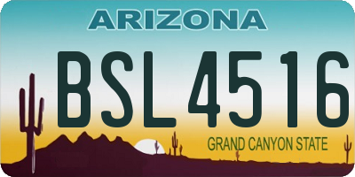 AZ license plate BSL4516