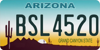 AZ license plate BSL4520