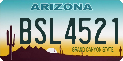 AZ license plate BSL4521
