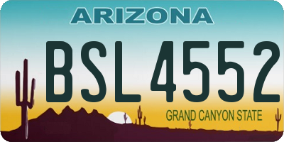 AZ license plate BSL4552