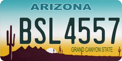 AZ license plate BSL4557