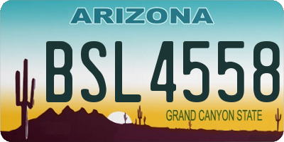 AZ license plate BSL4558