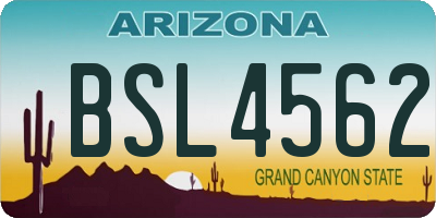 AZ license plate BSL4562