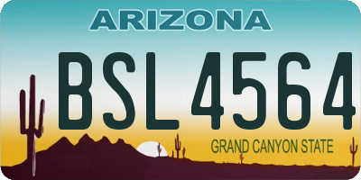 AZ license plate BSL4564