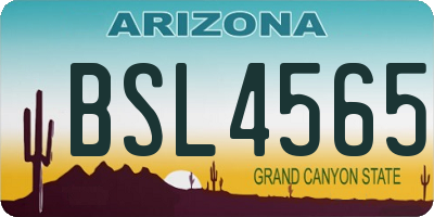 AZ license plate BSL4565