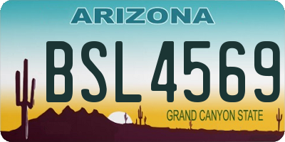 AZ license plate BSL4569