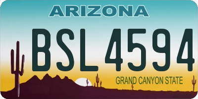 AZ license plate BSL4594