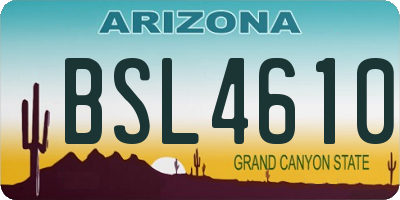 AZ license plate BSL4610