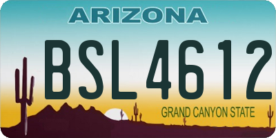 AZ license plate BSL4612